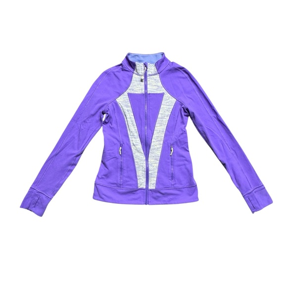 Ivivva Lululemon Girls Perfect Your Practice Full Zip Jacket Purple Size 14 - Picture 1 of 7